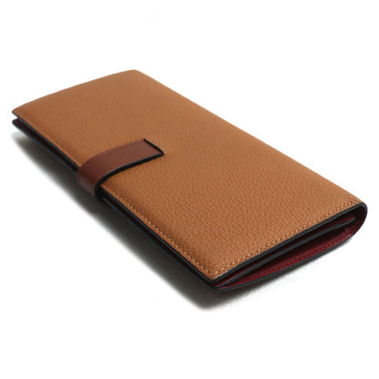 LOEWE ロエベ ラージバーティカルウォレット 長財布 ブラウン レッド系 C660S40X01 レディース【中古】【美品】