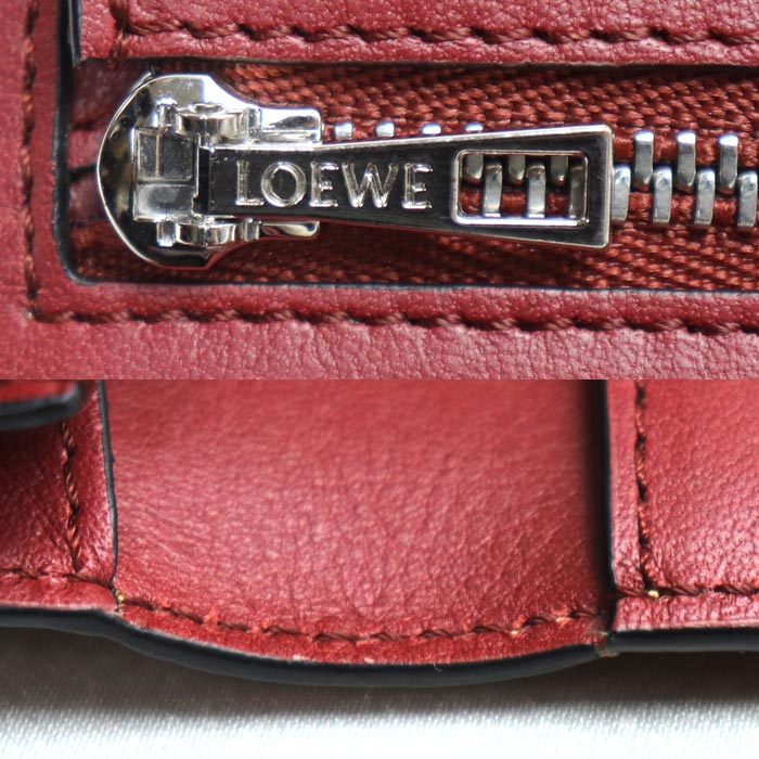 LOEWE ロエベ ラージバーティカルウォレット 長財布 ブラウン レッド系 C660S40X01 レディース【中古】【美品】