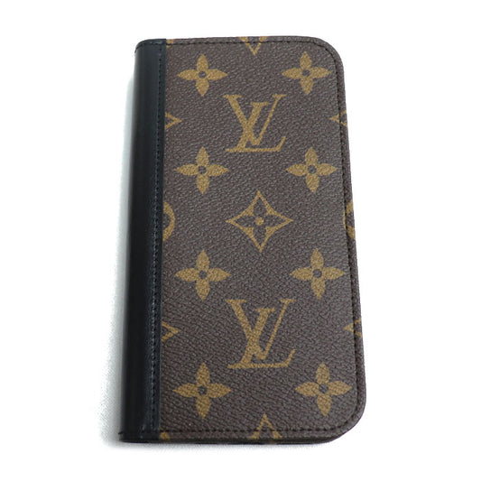 LOUIS VUITTON ルイ・ヴィトン IPhone 16Pro用 フォリオ iPhoneケース モノグラム ブラウン×ブラック M12539 ME3274 ユニセックス【中古】【美品】