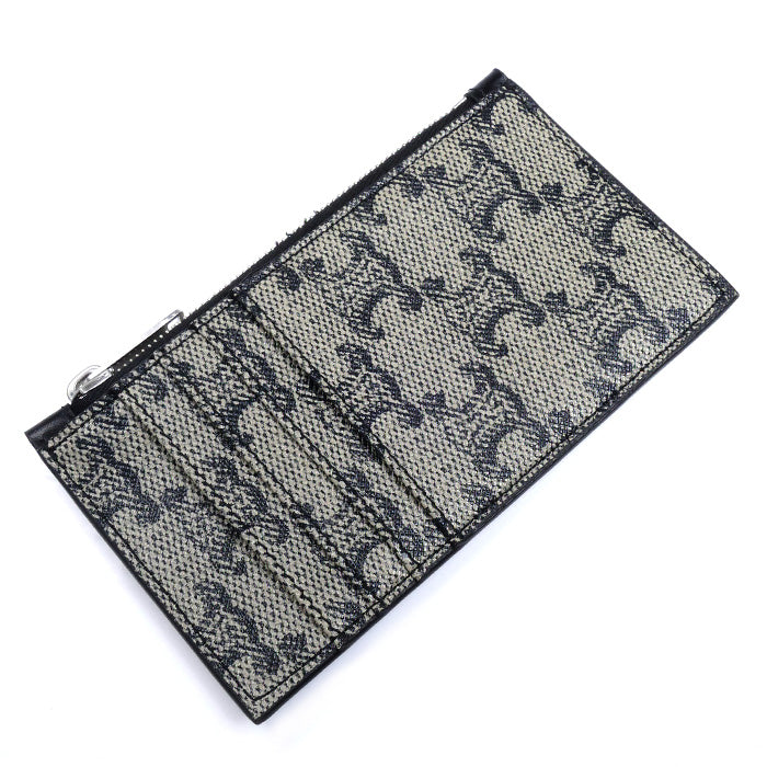 CELINE セリーヌ トリオンフ コインケース ブラック×ベージュ 10B682GC3.02SI カードケース レディース【中古】【美品】