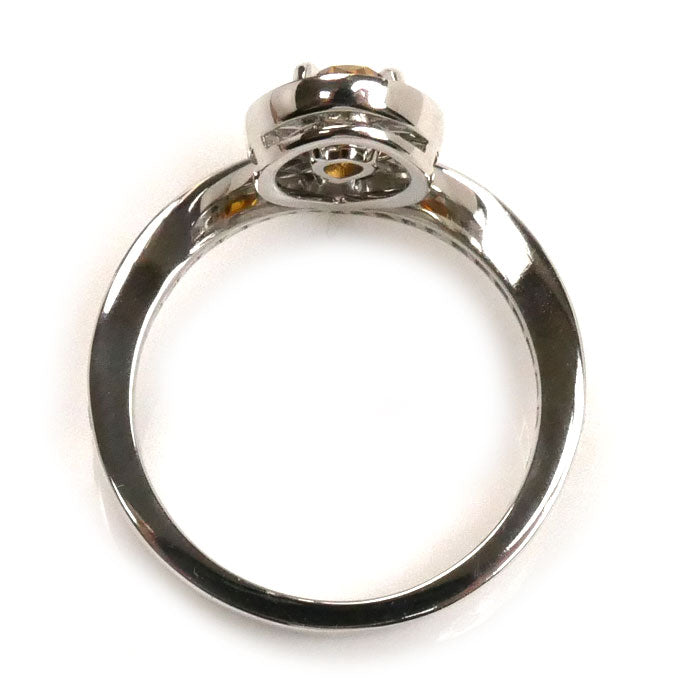 Chaumet ショーメ K18WG ホワイトゴールド ジョゼフィーヌ エグレット シトリン ダイヤ リング・指輪 シトリン ダイヤモンド 14号 54 5.3g レディース【中古】【美品】