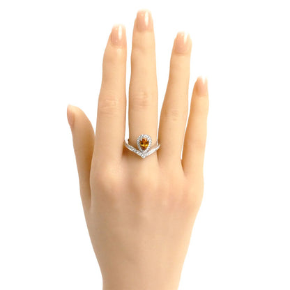 Chaumet ショーメ K18WG ホワイトゴールド ジョゼフィーヌ エグレット シトリン ダイヤ リング・指輪 シトリン ダイヤモンド 14号 54 5.3g レディース【中古】【美品】