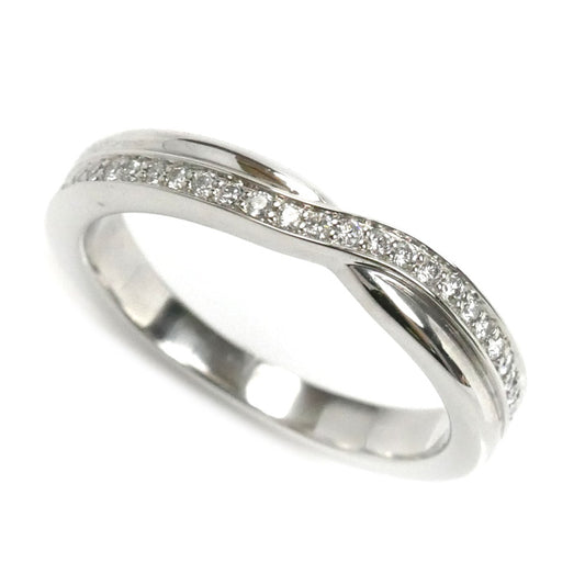 HARRY WINSTON ハリーウィンストン Pt950プラチナ トリスト・ワンロウ・バンド パヴェ リング・指輪 WBDPRD1RTST ダイヤモンド 9号 5.2g レディース【中古】【美品】