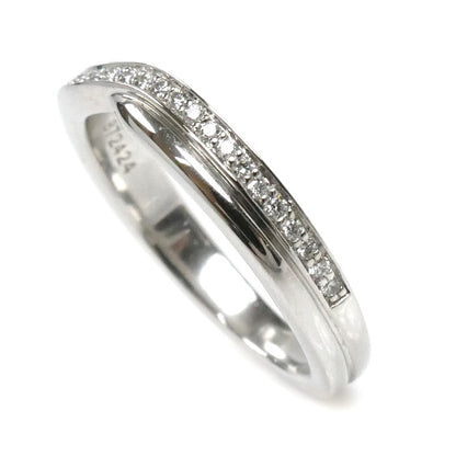 HARRY WINSTON ハリーウィンストン Pt950プラチナ トリスト・ワンロウ・バンド パヴェ リング・指輪 WBDPRD1RTST ダイヤモンド 9号 5.2g レディース【中古】【美品】