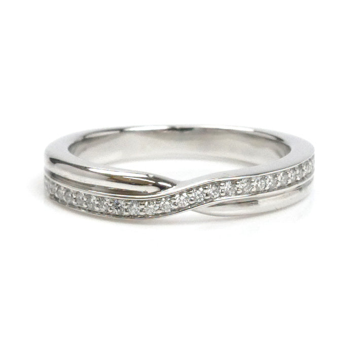 HARRY WINSTON ハリーウィンストン Pt950プラチナ トリスト・ワンロウ・バンド パヴェ リング・指輪 WBDPRD1RTST ダイヤモンド 9号 5.2g レディース【中古】【美品】