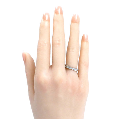 HARRY WINSTON ハリーウィンストン Pt950プラチナ トリスト・ワンロウ・バンド パヴェ リング・指輪 WBDPRD1RTST ダイヤモンド 9号 5.2g レディース【中古】【美品】