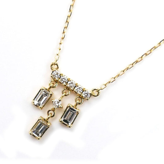AHKAH アーカー K18YG イエローゴールド シャンデリアスウェイプチ ダイヤ ネックレス AK2060010100 ダイヤモンド0.13ct 1.0g 40cm レディース【中古】