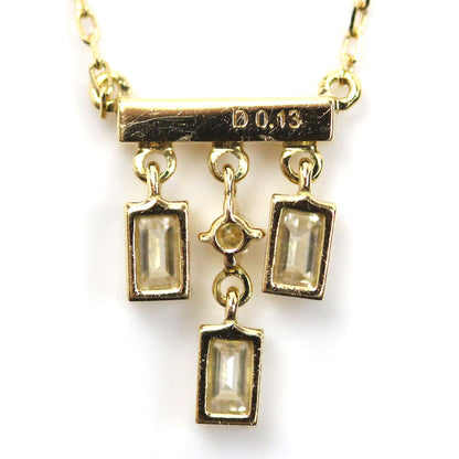 AHKAH アーカー K18YG イエローゴールド シャンデリアスウェイプチ ダイヤ ネックレス AK2060010100 ダイヤモンド0.13ct 1.0g 40cm レディース【中古】