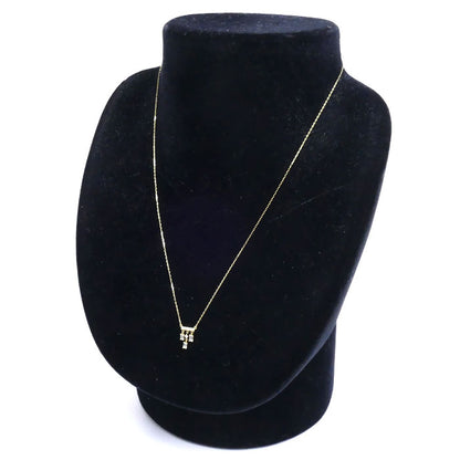 AHKAH アーカー K18YG イエローゴールド シャンデリアスウェイプチ ダイヤ ネックレス AK2060010100 ダイヤモンド0.13ct 1.0g 40cm レディース【中古】