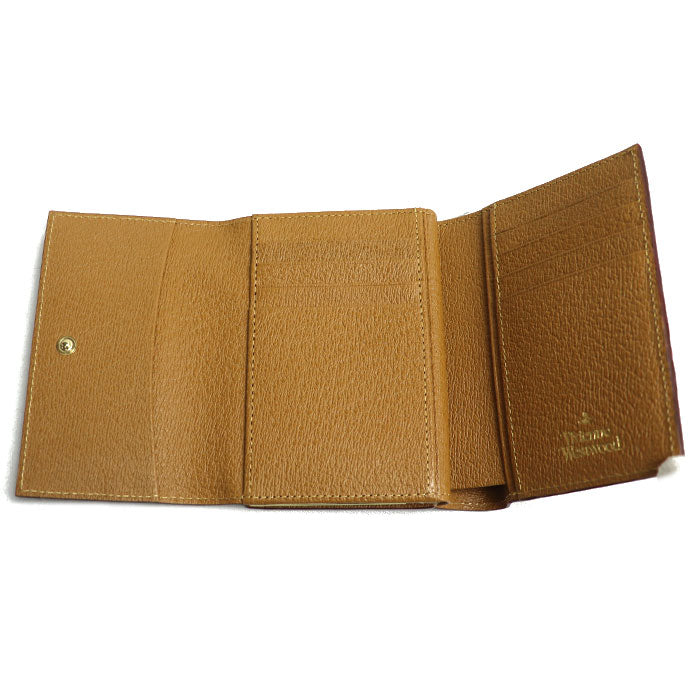 Vivienne Westwood ヴィヴィアンウエストウッド 三つ折り財布 キャメル 3218C922 レディース【未使用】【買取品】