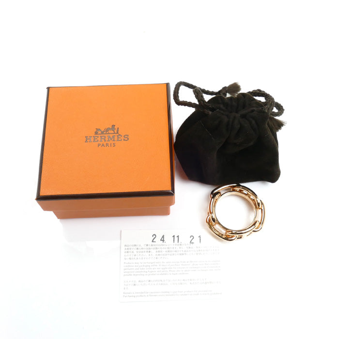 HERMES エルメス GP レガート シェーヌダンクル スカーフリング 90 スカーフリング H601109S 00 レディース【中古】【美品】