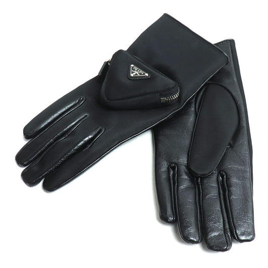 PRADA プラダ トライアングルロゴ 手袋 ブラック 2GG137 2DW1 F0002 
8 レディース【中古】【美品】