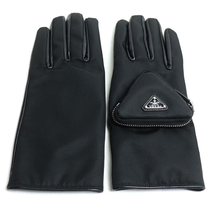 PRADA プラダ トライアングルロゴ 手袋 ブラック 2GG137 2DW1 F0002 
8 レディース【中古】【美品】