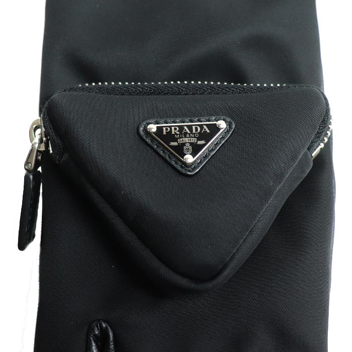 PRADA プラダ トライアングルロゴ 手袋 ブラック 2GG137 2DW1 F0002 
8 レディース【中古】【美品】
