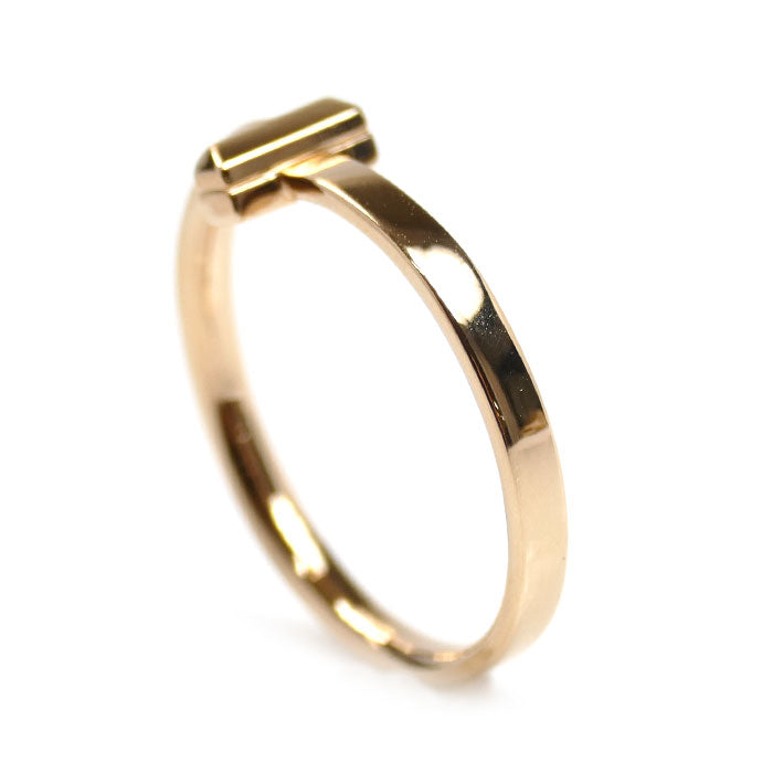 TIFFANY&Co. ティファニー K18PG ピンクゴールド Tワン ナロー リング・指輪 67797124 23号 4.8g メンズ【中古】【美品】