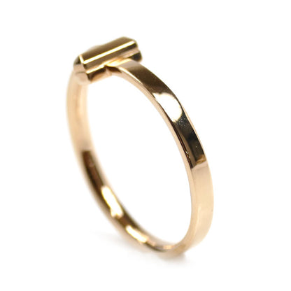 TIFFANY&Co. ティファニー K18PG ピンクゴールド Tワン ナロー リング・指輪 67797124 23号 4.8g メンズ【中古】【美品】