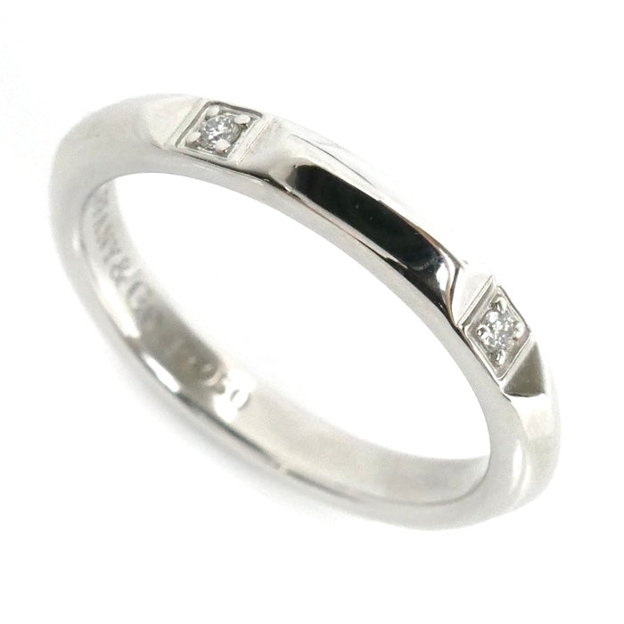 TIFFANY&Co. ティファニー Pt950プラチナ トゥルーバンド ダイヤ リング・指輪 67133684 ダイヤモンド 8号 4.1g レディース【中古】【美品】