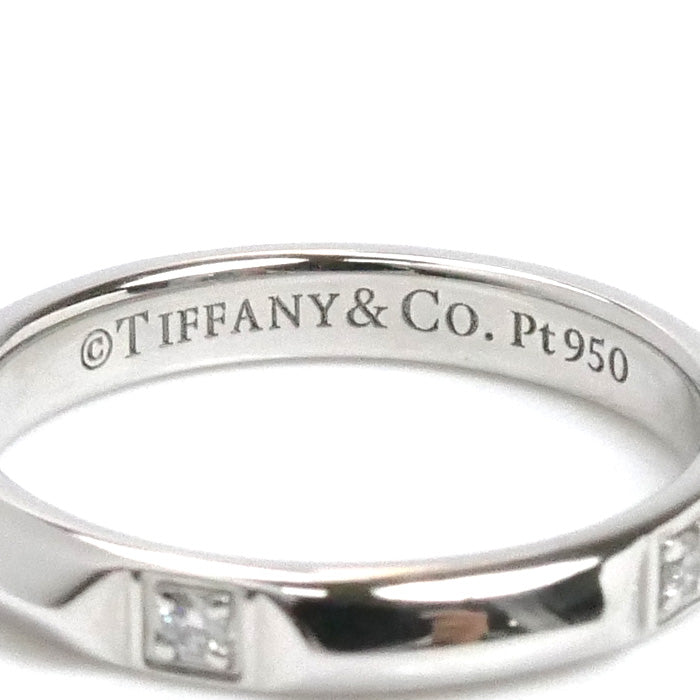 TIFFANY&Co. ティファニー Pt950プラチナ トゥルーバンド ダイヤ リング・指輪 67133684 ダイヤモンド 8号 4.1g レディース【中古】【美品】