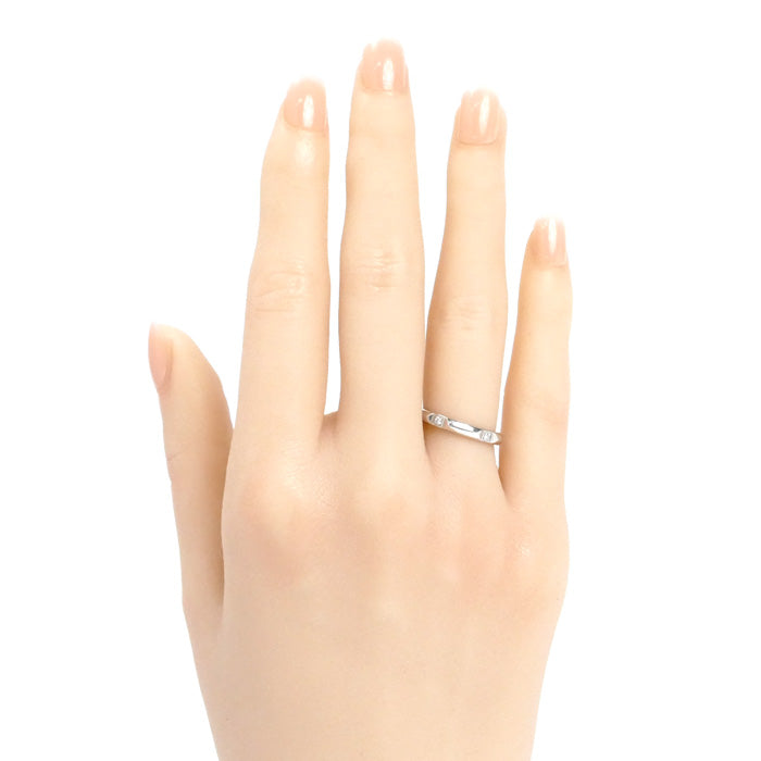 TIFFANY&Co. ティファニー Pt950プラチナ トゥルーバンド ダイヤ リング・指輪 67133684 ダイヤモンド 8号 4.1g レディース【中古】【美品】