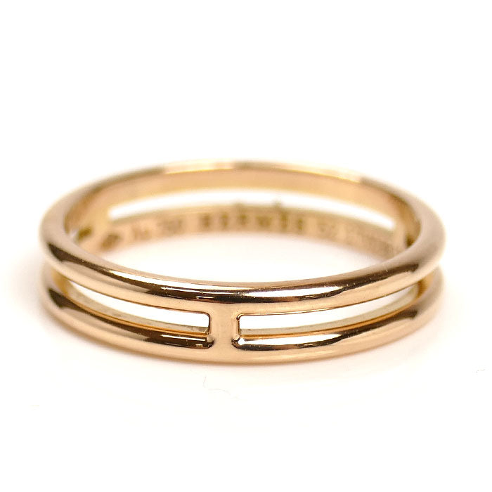 HERMES エルメス K18PG ピンクゴールド アリアンヌ リング・指輪 H119836B  12号 52 2.8g レディース【中古】【美品】