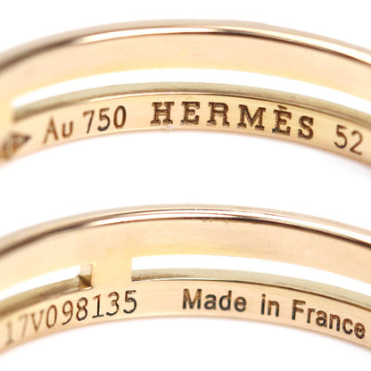 HERMES エルメス K18PG ピンクゴールド アリアンヌ リング・指輪 H119836B  12号 52 2.8g レディース【中古】【美品】