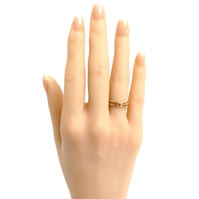 HERMES エルメス K18PG ピンクゴールド アリアンヌ リング・指輪 H119836B  12号 52 2.8g レディース【中古】【美品】