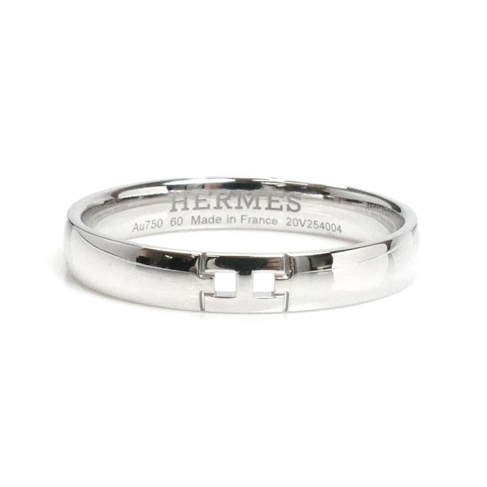 HERMES エルメス K18WG ホワイトゴールド ヘラクレス リング・指輪 H119854B 00060 19.5号 60 4.0g メンズ【中古】【美品】