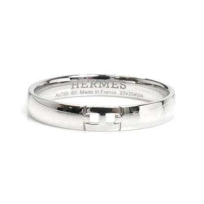 HERMES エルメス K18WG ホワイトゴールド ヘラクレス リング・指輪 H119854B 00060 19.5号 60 4.0g メンズ【中古】【美品】