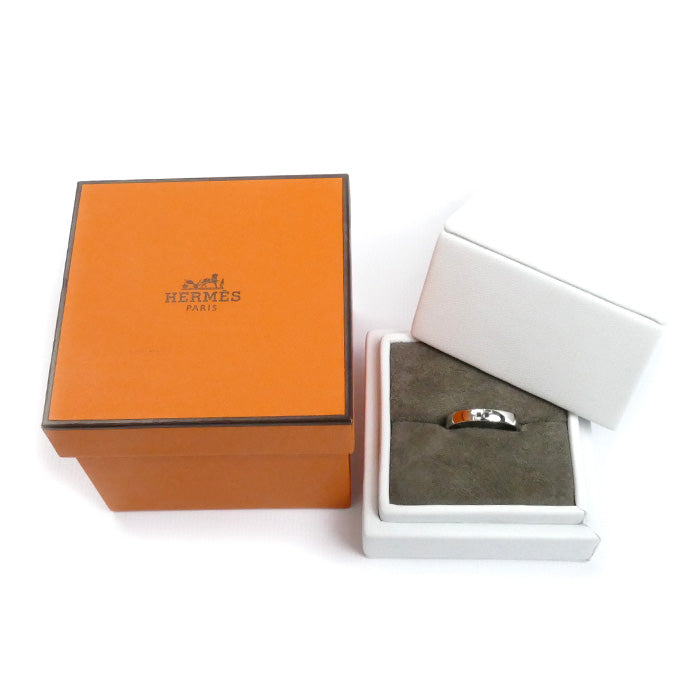 HERMES エルメス K18WG ホワイトゴールド ヘラクレス リング・指輪 H119854B 00060 19.5号 60 4.0g メンズ【中古】【美品】