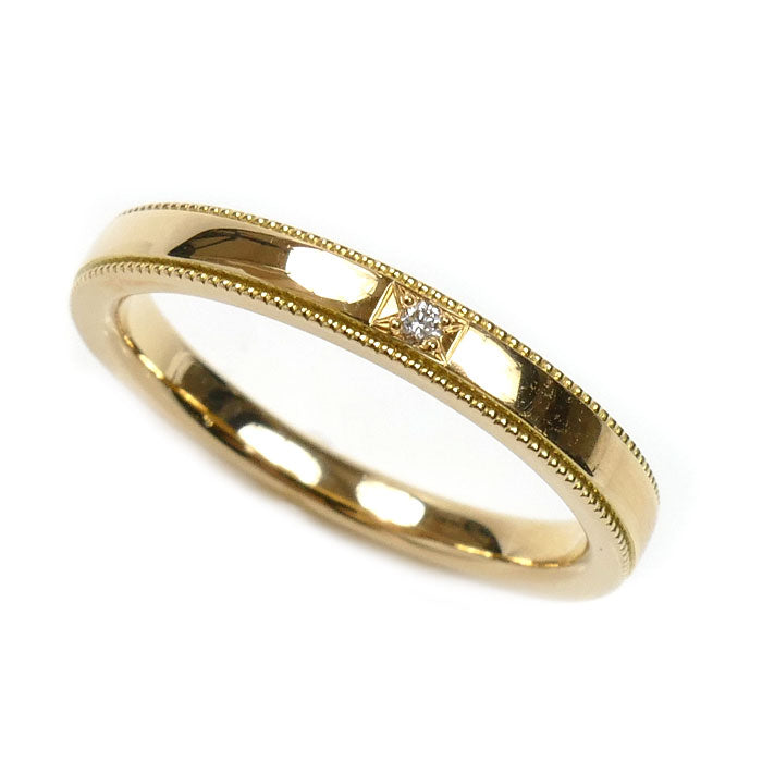 ROYAL ASSCHER ロイヤル・アッシャー K18YG イエローゴールド 1PD リング・指輪 ダイヤモンド 9号 3.2g レディース【中古】