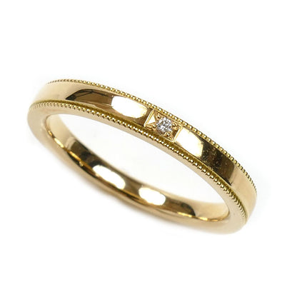 ROYAL ASSCHER ロイヤル・アッシャー K18YG イエローゴールド 1PD リング・指輪 ダイヤモンド 9号 3.2g レディース【中古】