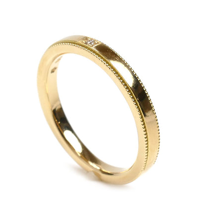 ROYAL ASSCHER ロイヤル・アッシャー K18YG イエローゴールド 1PD リング・指輪 ダイヤモンド 9号 3.2g レディース【中古】