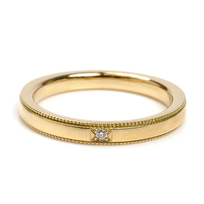 ROYAL ASSCHER ロイヤル・アッシャー K18YG イエローゴールド 1PD リング・指輪 ダイヤモンド 9号 3.2g レディース【中古】