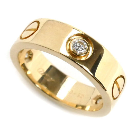 CARTIER カルティエ K18YG イエローゴールド ラブ ハーフ ダイヤ リング・指輪 B4032450 10号 50 7.8g レディース【中古】【美品】