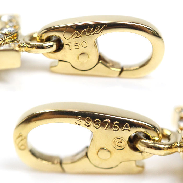 CARTIER カルティエ K18YG イエローゴールド 2C ダイヤ チャーム ペンダントトップ 2.3g レディース【中古】