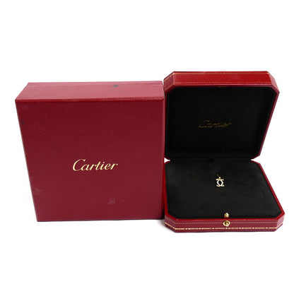 CARTIER カルティエ K18YG イエローゴールド 2C ダイヤ チャーム ペンダントトップ 2.3g レディース【中古】