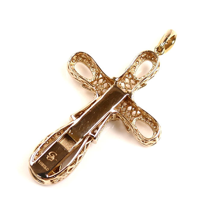 ゆきざき K18PG ピンクゴールド ヨビコ ダイヤ ペンダントトップ W31289PG ダイヤモンド1.00ct 9.2g ユニセックス【中古】【美品】