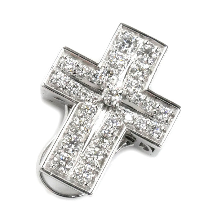 ゆきざき K18WG ホワイトゴールド ダブルトップ ダイヤ ペンダントトップ W50117.12.9.5 ダイヤモンド0.61ct 4.1g ユニセックス【中古】【美品】