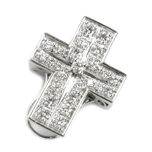 ゆきざき K18WG ホワイトゴールド ダブルトップ ダイヤ ペンダントトップ W50117.12.9.5 ダイヤモンド0.61ct 4.1g ユニセックス【中古】【美品】