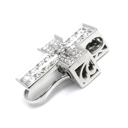 ゆきざき K18WG ホワイトゴールド ダブルトップ ダイヤ ペンダントトップ W50117.12.9.5 ダイヤモンド0.61ct 4.1g ユニセックス【中古】【美品】
