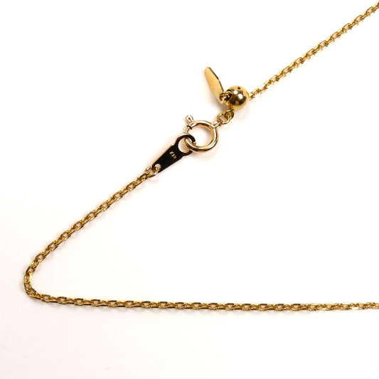 K18YG イエローゴールド ネックレス 小豆 3.7g ～45cm フリーチェーン レディース【中古】