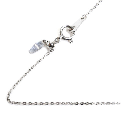 K18WG ホワイトゴールド ネックレス 小豆 2.4g ～45cm レディース【中古】