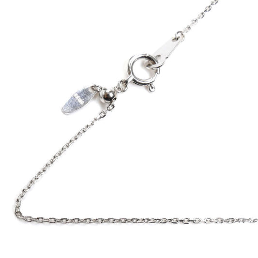 K18WG ホワイトゴールド ネックレス 小豆 2.4g ～45cm レディース【中古】