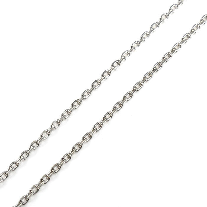 K18WG ホワイトゴールド ネックレス 小豆 2.4g ～45cm レディース【中古】