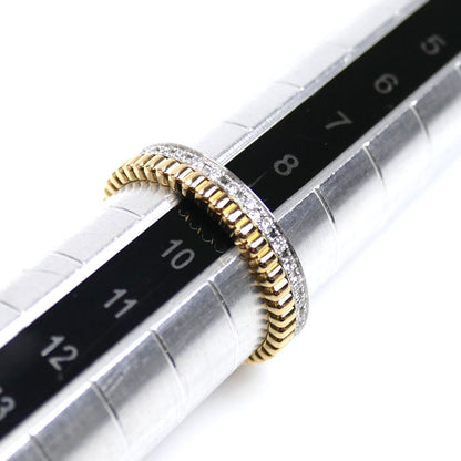 Boucheron ブシュロン K18YG/K18WG キャトル ラディアント ハーフ フルパヴェ リング・指輪 JAL00134 9号 49 3.1g レディース【中古】【美品】