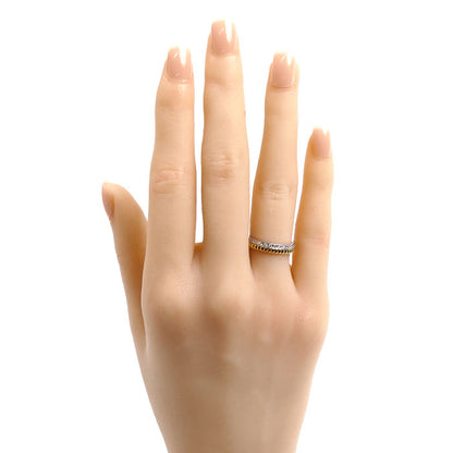 Boucheron ブシュロン K18YG/K18WG キャトル ラディアント ハーフ フルパヴェ リング・指輪 JAL00134 9号 49 3.1g レディース【中古】【美品】