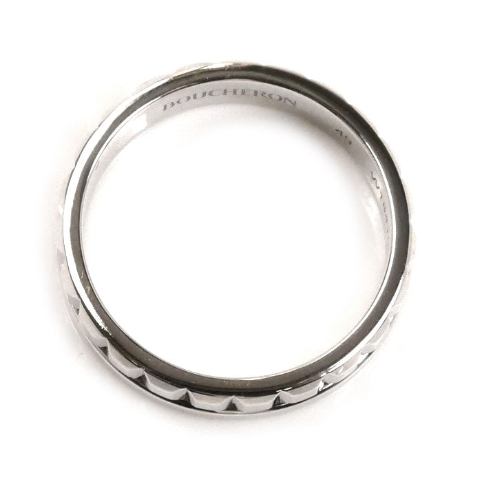 Boucheron ブシュロン K18WG ホワイトゴールド キャトル ラディアント ハーフ リング・指輪 JAL00250 9号 49 4.2g レディース【中古】【美品】
