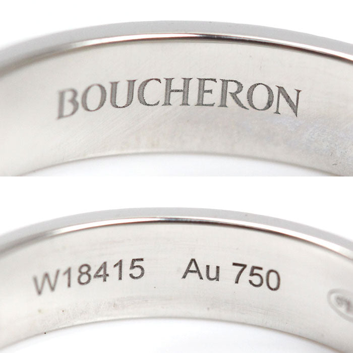 Boucheron ブシュロン K18WG ホワイトゴールド キャトル ラディアント ハーフ リング・指輪 JAL00250 9号 49 4.2g レディース【中古】【美品】