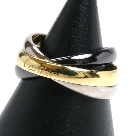 CARTIER カルティエ K18YG/K18WG/セラミック トリニティ リング・指輪 B4235651 11.5号 51 5.9g 日本/中国/EU限定 レディース【中古】【美品】