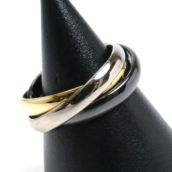 CARTIER カルティエ K18YG/K18WG/セラミック トリニティ リング・指輪 B4235651 11.5号 51 5.9g 日本/中国/EU限定 レディース【中古】【美品】